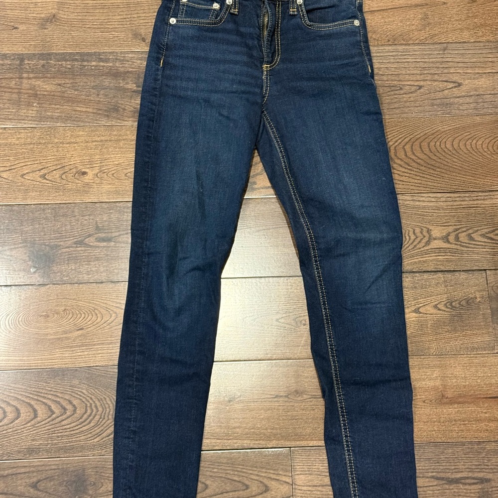 rag & bone Dark Blue Straight Leg Jeans